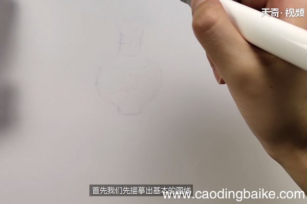 青花瓷简笔画