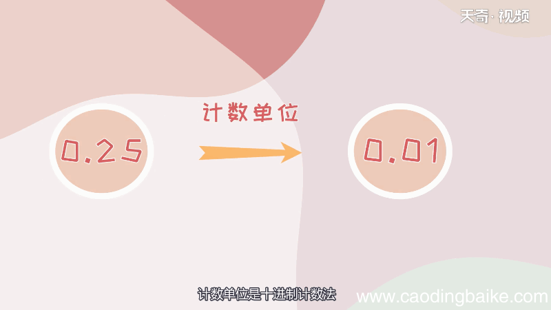 0.25的计数单位是多少 0.25的计数单位