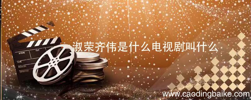 淑荣齐伟是什么电视剧叫什么 齐伟淑荣电视剧名字