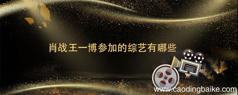 肖战王一博参加的综艺有哪些肖战王一博参加的综艺有什么