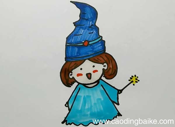 万圣节小女巫简笔画 可爱小女巫简笔画