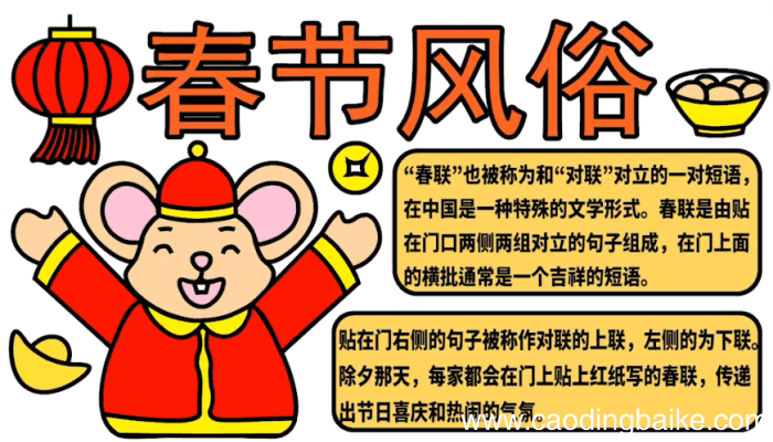 春节风俗手抄报 春节风俗手抄报怎么画