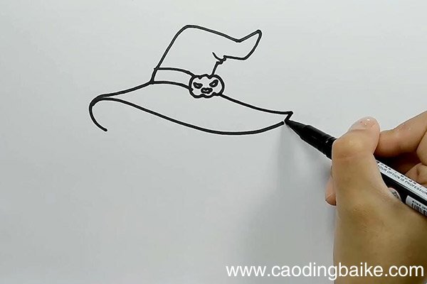 万圣节女巫师简笔画 万圣节女巫师的画法