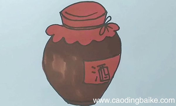 酒坛简笔画
