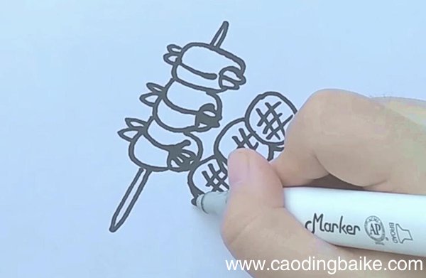 烤串简笔画