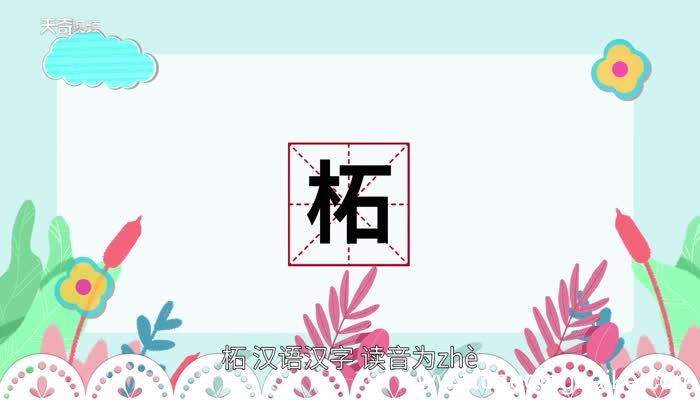 柘怎么读 柘的读音