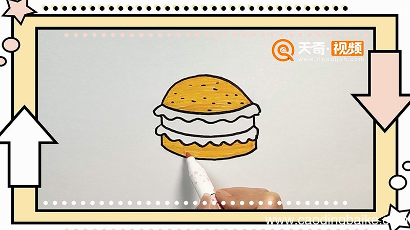 汉堡简笔画