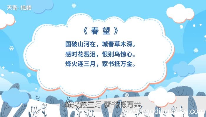 春望赏析 春望翻译