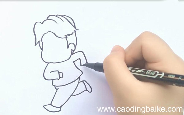 打篮球的小男孩简笔画