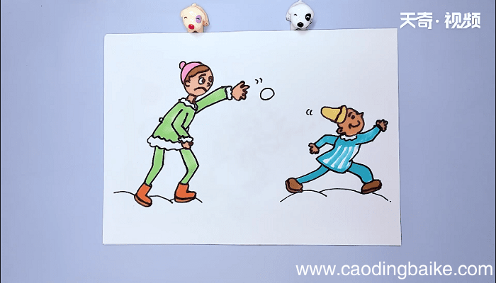 打雪仗的小孩简笔画 打雪仗的小孩简笔画怎么画