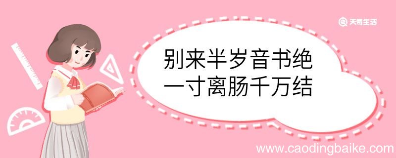 别来半岁音书绝一寸离肠千万结翻译 别来半岁音书绝一寸离肠千万结的翻译