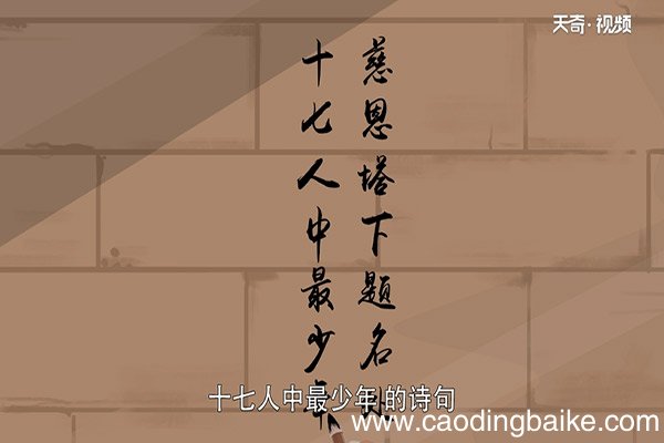 雁塔题名的典故