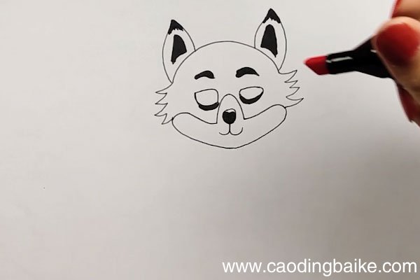狐狸头简笔画