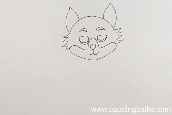 狐狸头简笔画