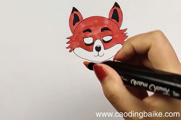 狐狸头简笔画