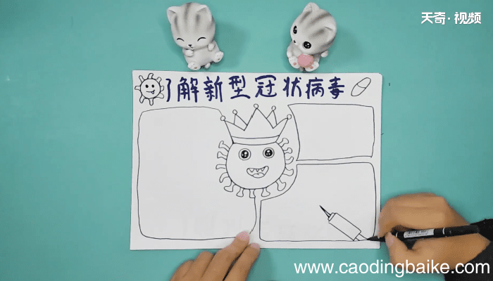 关于了解新型冠状病毒手抄报 关于了解新型冠状病毒画报