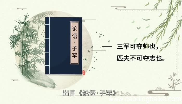 三军可夺帅也匹夫不可夺志也的意思三军可夺帅也匹夫不可夺志也什么意思