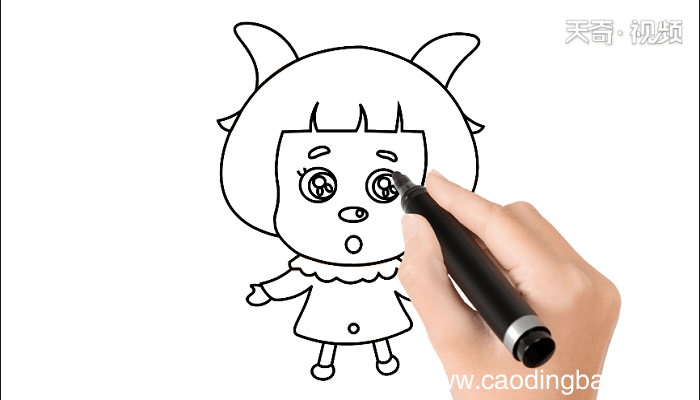 冰冰羊简笔画 冰冰羊儿童画