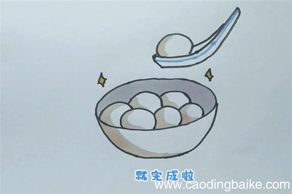 汤圆简笔画 汤圆怎么画