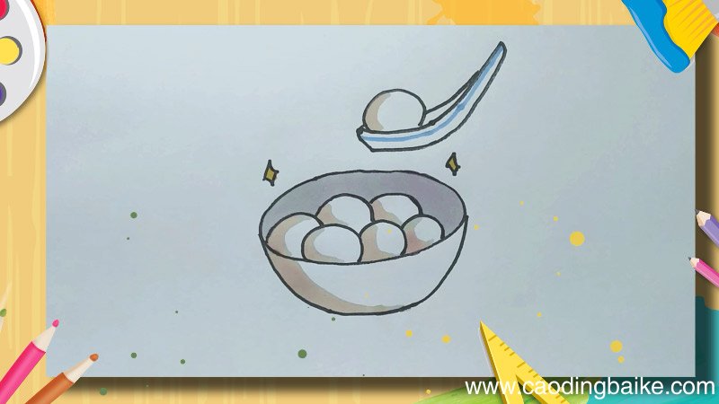 汤圆简笔画 汤圆怎么画