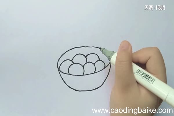 汤圆简笔画 汤圆怎么画