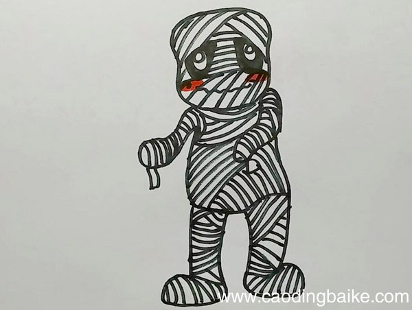 万圣节木乃伊简笔画,万圣节木乃伊简笔画怎么画