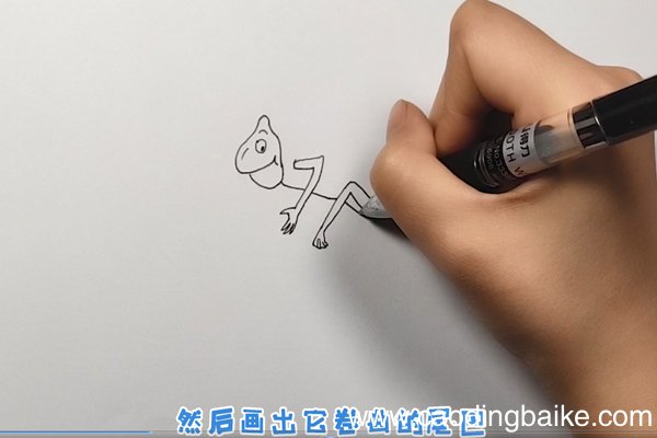 变色龙简笔画