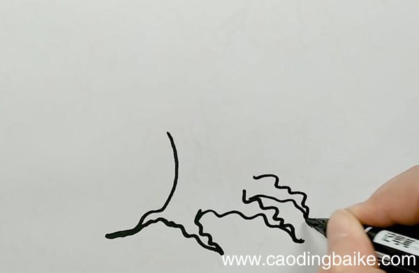 万圣节枯木简笔画万圣节枯木怎么画