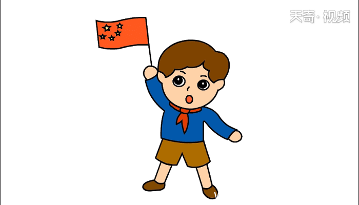 祖国我想对你说简笔画。 祖国我想对你说儿童画。