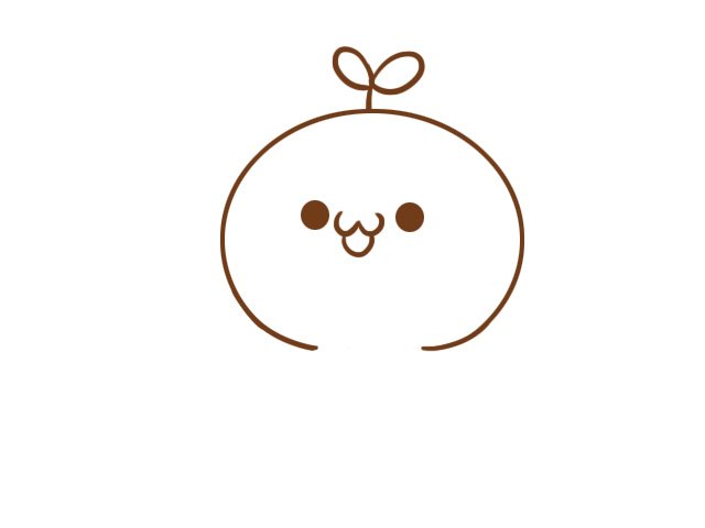 长草颜团子简笔画 长草颜团子的画法步骤