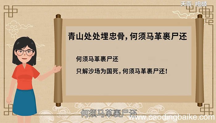 青山处处理忠骨,何须马革裹尸还的意思 青山处处理忠骨,何须马革裹尸还的翻译