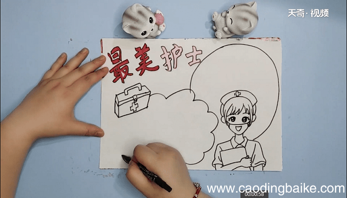 最美护士疫情手抄报 最美护士疫情画报