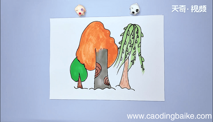 树木的儿童简笔画 树木的儿童简笔画画报