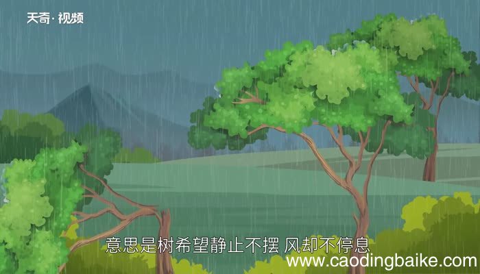 树欲静而风不止子欲养而亲不待的意思 树欲静而风不止子欲养而亲不待什么意思