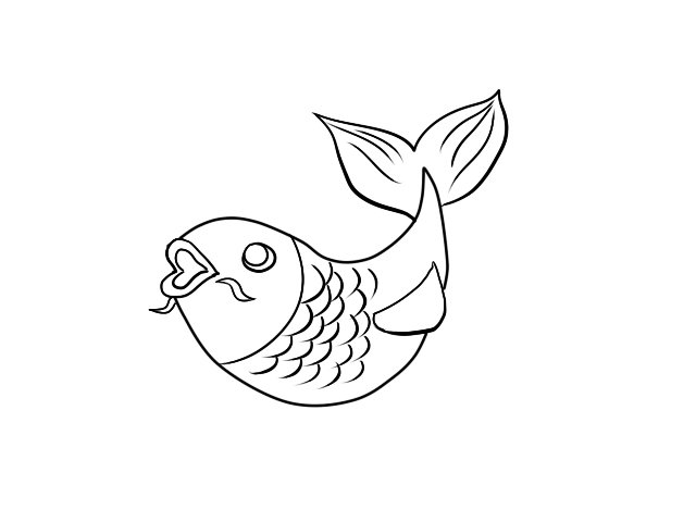 鲤鱼简笔画 鲤鱼简笔画画法