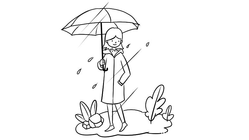 清明时节雨纷纷简笔画 清明时节雨纷纷的画法