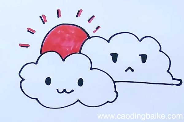 云朵简笔画 云朵简笔画带颜色