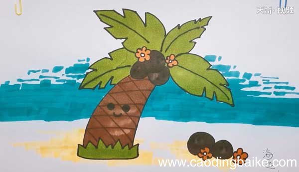 海边简笔画