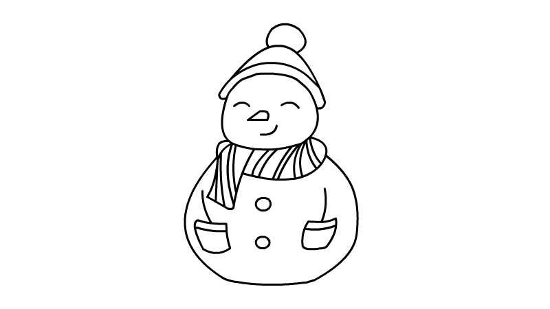 雪人宝宝简笔画 雪人宝宝的画法