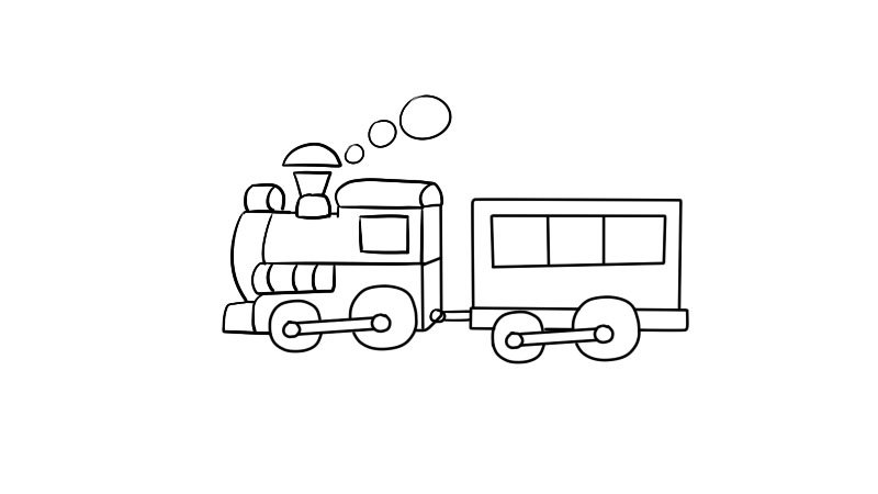 火车简笔画怎么画火车简笔画画法