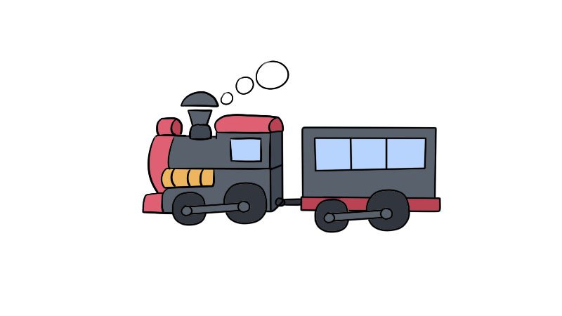 火车简笔画怎么画火车简笔画画法