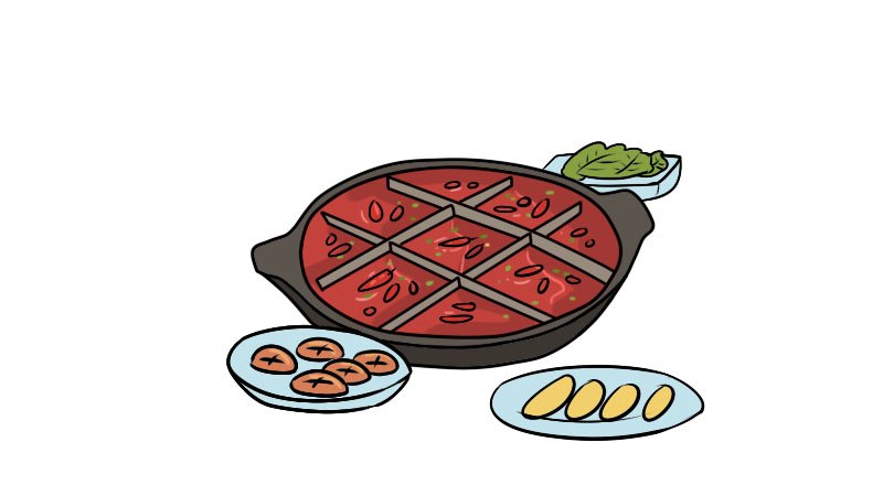 火锅的简笔画画法火锅的简笔画步骤