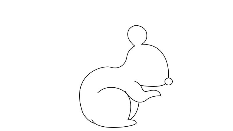 松鼠简笔画 松鼠的画法