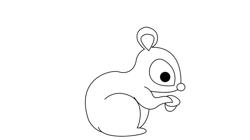 松鼠简笔画 松鼠的画法