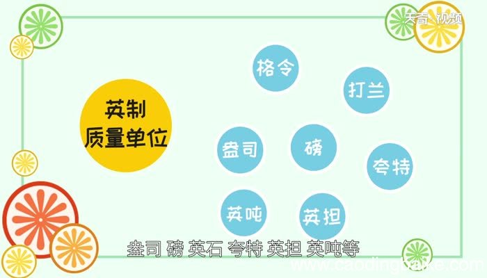 质量单位有哪些 哪些是质量单位