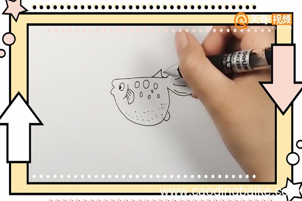 菜刀形鱼简笔画