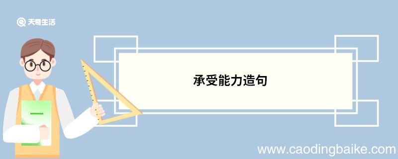 承受能力造句 承受能力的意思