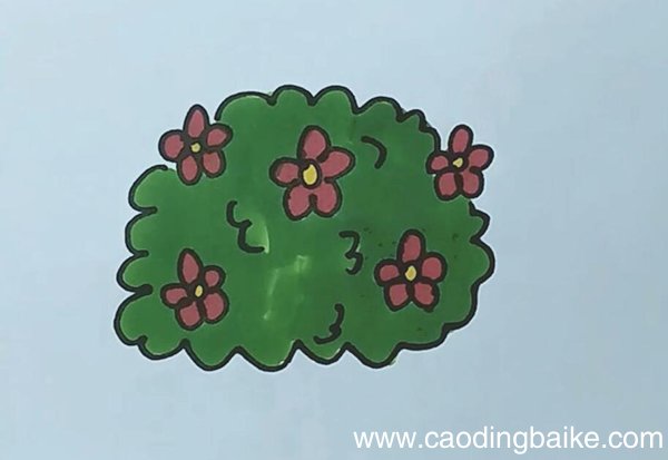 花丛简笔画