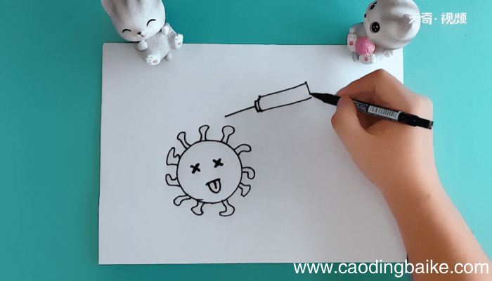 抗击病毒的图画简笔画 抗击病毒的图画简笔画报
