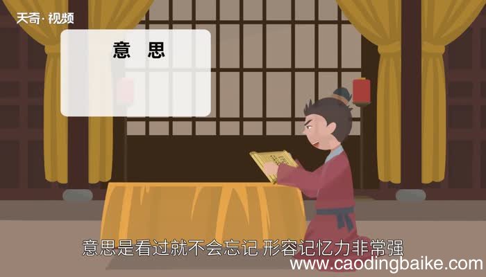 过目不忘的意思 过目不忘是什么意思